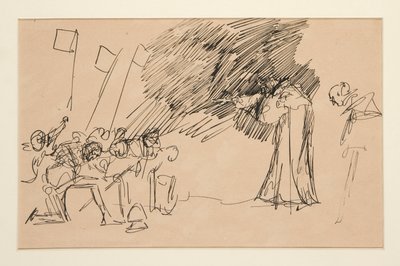 Preliminary Sketch for Act II, Scene I, All by Edwin Austin Abbey