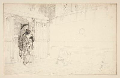 Preliminary sketch for Merry Wives of Windsor by Edwin Austin Abbey