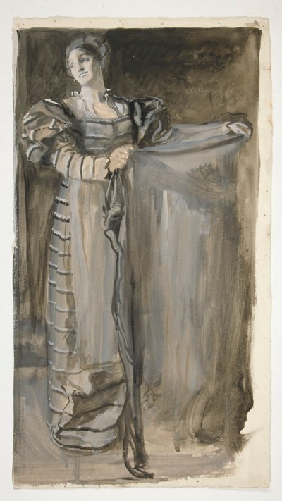 Preliminary Study for Othello (?) by Edwin Austin Abbey