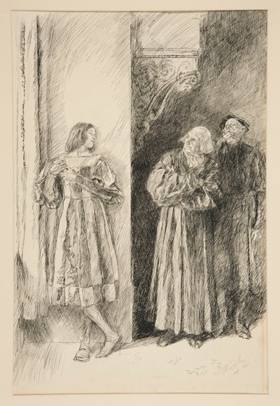 Proteus and Antonio, from Act I, Scene iii, Two Gentlemen of Verona by Edwin Austin Abbey