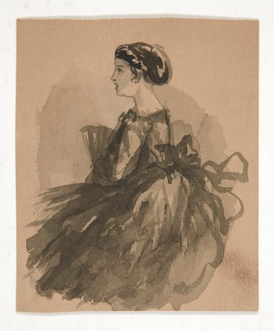 Seated Women (recto); Five Sketches of Heads (verso) by Edwin Austin Abbey