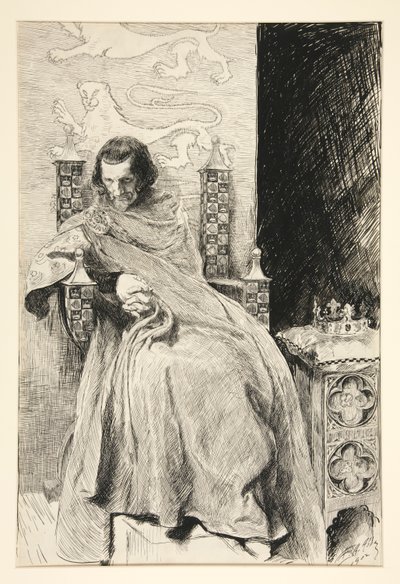 Sketch for King John, from King John by Edwin Austin Abbey