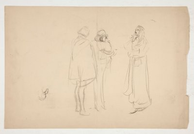 Sketch of Three Men, from Merchant of Venice by Edwin Austin Abbey