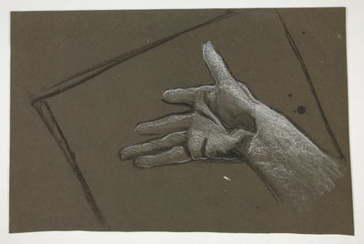 Sketch of a hand by Edwin Austin Abbey