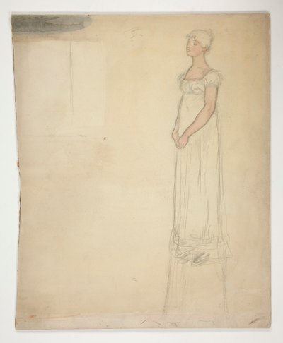 Sketch of a Woman - Costume Study for a Play? by Edwin Austin Abbey