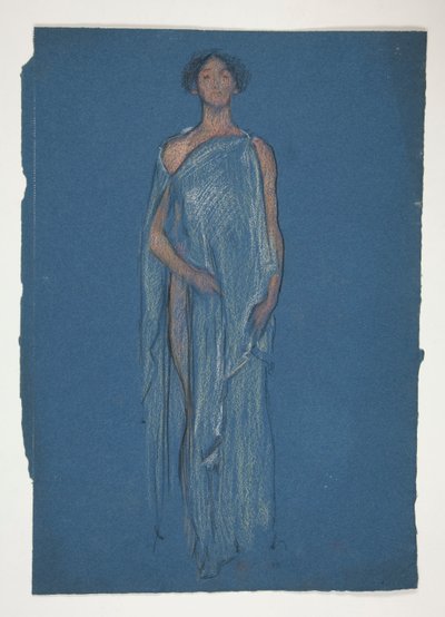 Sketch of a woman - costume study for a play? by Edwin Austin Abbey