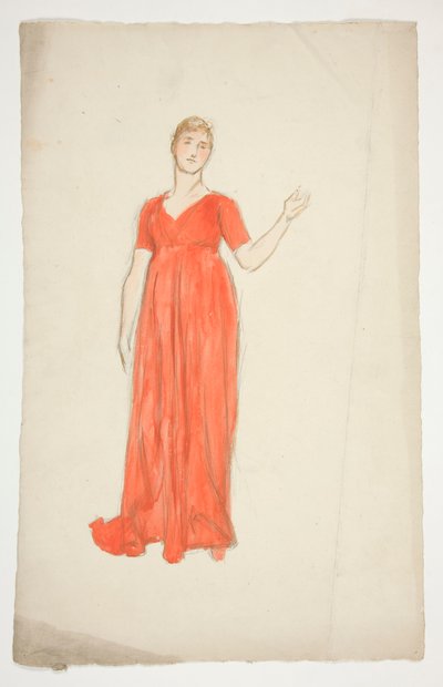 Sketch of a Woman - Costume Study for a Play? by Edwin Austin Abbey