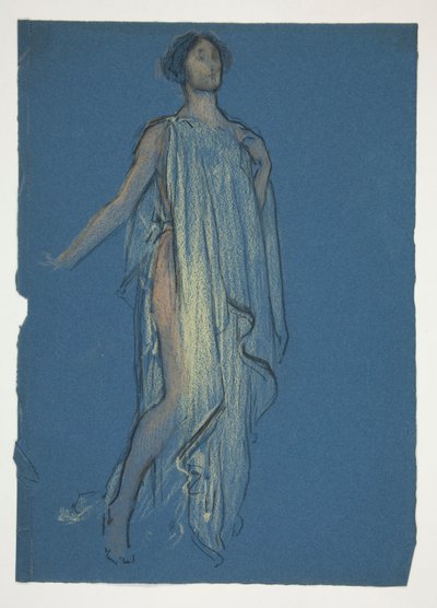 Sketch of a woman - costume study for a play? by Edwin Austin Abbey