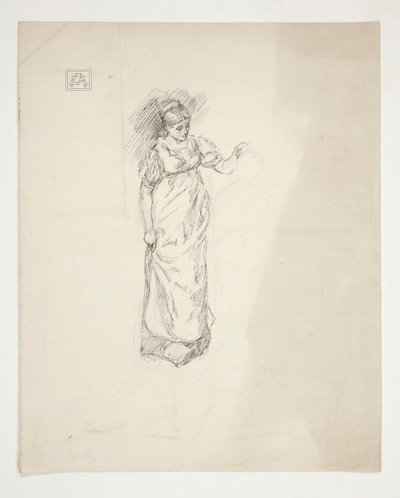 Sketch of a Woman - Unidentified Illustration by Edwin Austin Abbey