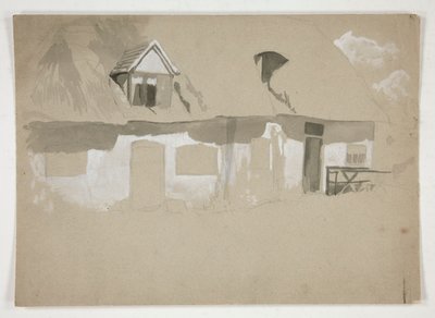 Sketch of Exterior of a Cottage by Edwin Austin Abbey