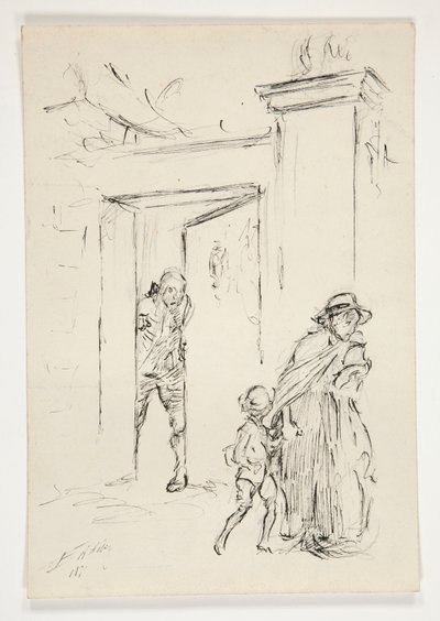 Study for Illustration for Oliver Goldsmith by Edwin Austin Abbey