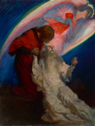 Study for Amfortas Released by Galahad, in The Quest and Achievement of the Holy Grail, Book Delivery Room, Boston Public Library by Edwin Austin Abbey