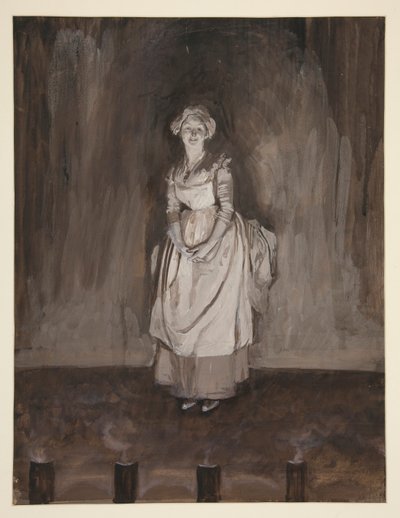 Study for Epilogue, illustration for Oliver Goldsmith by Edwin Austin Abbey