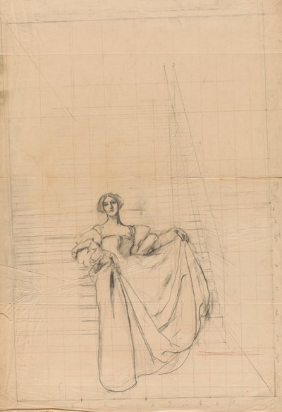 Study for Measure for Measure: Woman in Renaissance costume by Edwin Austin Abbey