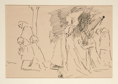 Study for Priest and the Great Lady by Edwin Austin Abbey