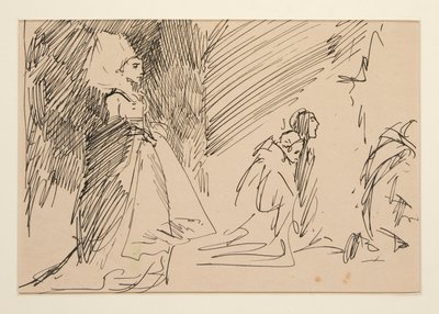 Study for Priest and the Great Lady by Edwin Austin Abbey