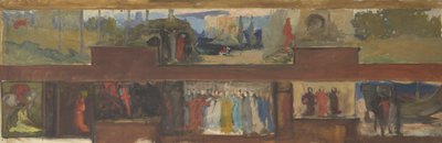 Study for The Quest and Achievement of the Holy Grail, Book Delivery Room, Boston Public Library by Edwin Austin Abbey