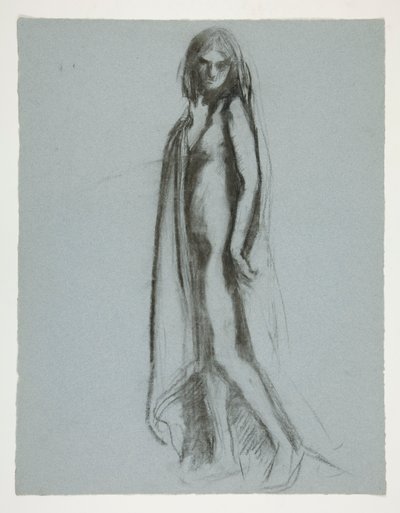 Study for figure of 7 pm in... by Edwin Austin Abbey