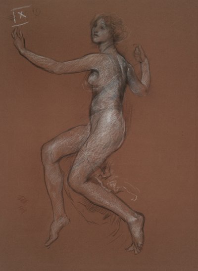 Study for Figure of 9 am by Edwin Austin Abbey