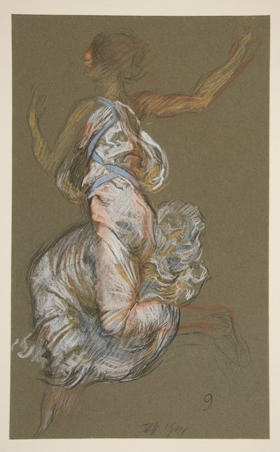 Study for figure of 9 am by Edwin Austin Abbey