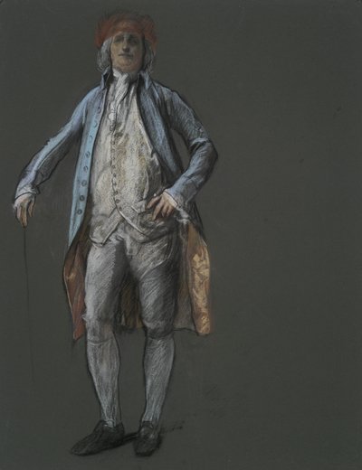 Study for figure of Benjamin Franklin by Edwin Austin Abbey