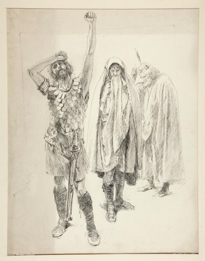 Study for Unidentified Shakespeare Play by Edwin Austin Abbey