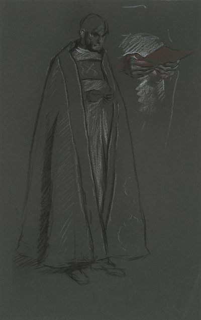 Study of Bishop for Coronation of Edward VII by Edwin Austin Abbey