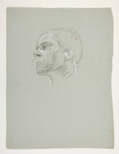 Study of a Head, for King Arthur by Edwin Austin Abbey