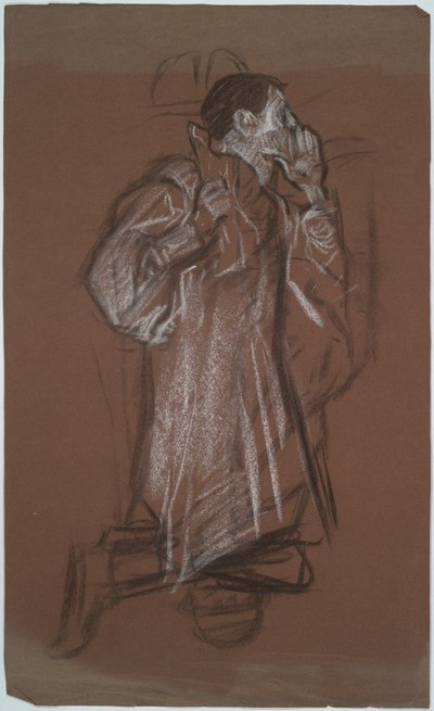 Study of a kneeling man, possibly for The World Without by Edwin Austin Abbey