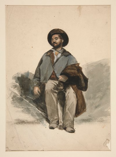 Study of a Seated Man by Edwin Austin Abbey