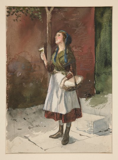 Study of a Young Girl in a Garden by Edwin Austin Abbey