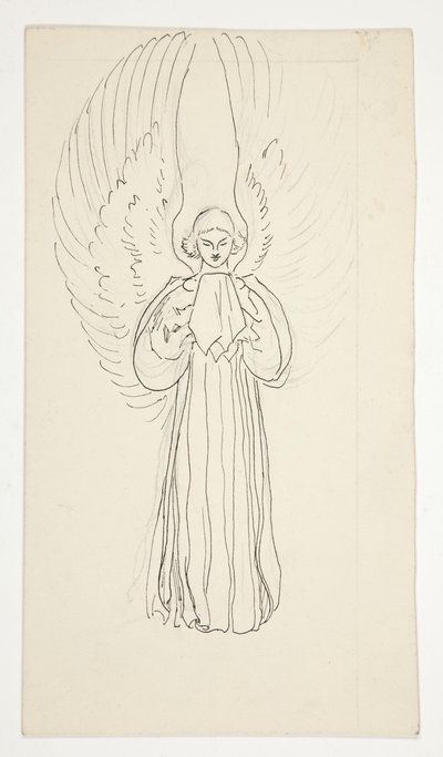 Study of an Angel, for The Quest of the Holy Grail (series of fifteen paintings for the Boston Public Library, completed in 1901) by Edwin Austin Abbey