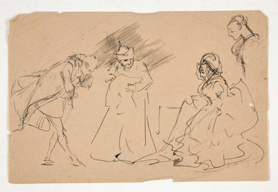 Study of an XVIII Century Scene by Edwin Austin Abbey