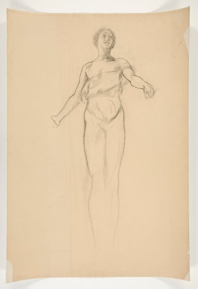 Study of an allegorical female figure for mural at the state capitol building in Harrisburg, Pennsylvania (completed by John Singer Sargent) by Edwin Austin Abbey