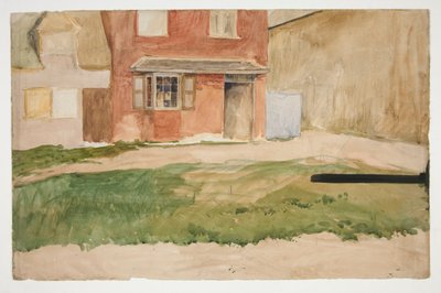 Study of Exterior of a Red Brick Building by Edwin Austin Abbey