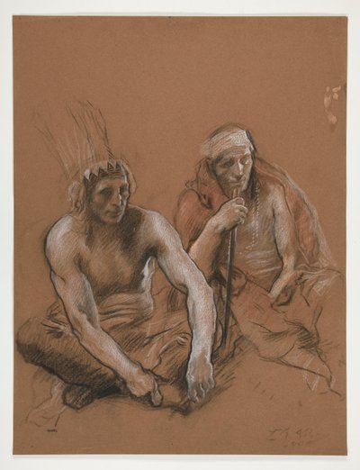 Study of two Indians by Edwin Austin Abbey