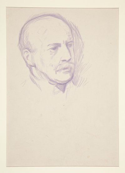 Study, Portrait Head of Man, Coronation of Edward VII Portrait by Edwin Austin Abbey