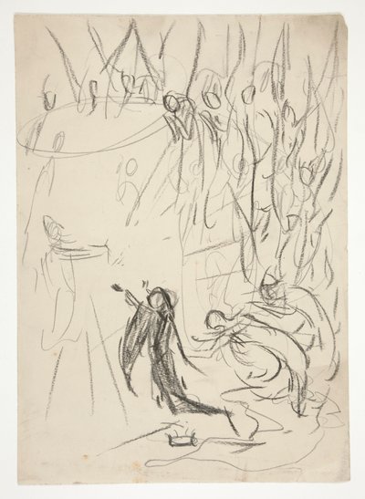 The Achievement of the Grail, Study for The Quest of the Holy Grail (series of fifteen paintings for the Boston Public Library, completed in 1901) by Edwin Austin Abbey