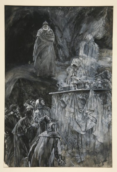 The Banquet, Illustration for Act III, Scene III, The Tempest by Edwin Austin Abbey