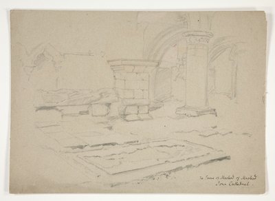 The Grave of MacLeod of MacLeod: Iona Cathedral by Edwin Austin Abbey