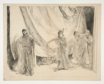 The Re-entrance of the Players, Illustration for Act V, Scene I, A Midsummer Night by Edwin Austin Abbey