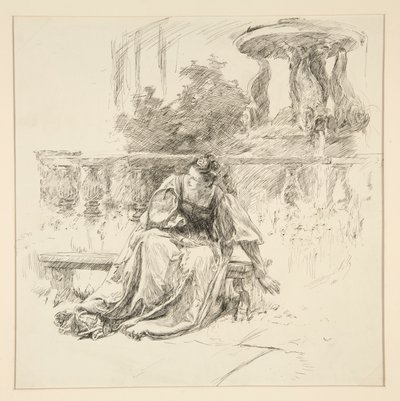 The torn letter, from Act I, Scene ii, Two Gentlemen of Verona by Edwin Austin Abbey
