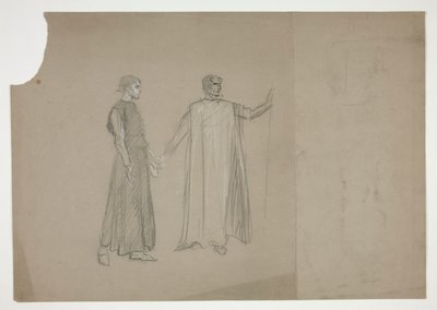 Two Figures: Early Study by Edwin Austin Abbey