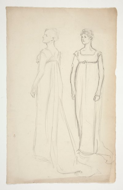 Two Studies of a Woman in Greco-Roman Dress by Edwin Austin Abbey