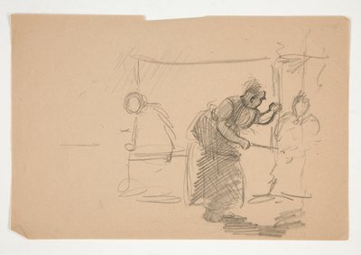 Study of Kitchen with Figure by Edwin Austin Abbey