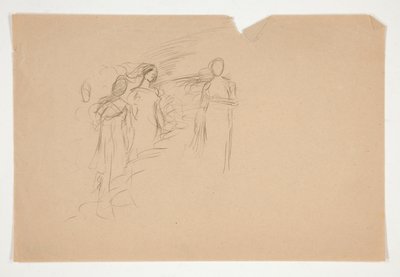 Unidentified Illustration - Study of Three Female Figures by Edwin Austin Abbey