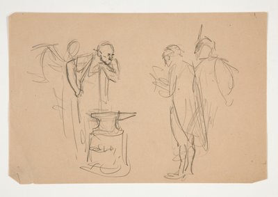 Unidentified Illustration for Oliver Goldsmith by Edwin Austin Abbey