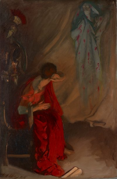 Within the Tent of Brutus: Enter the Ghost of Caesar, Julius Caesar, Act IV, Scene III by Edwin Austin Abbey