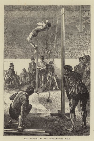 Pole Leaping at the Agricultural Hall by Edwin Buckman