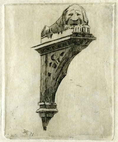 Sign of the Red Lion Inn, Glastonbury, Somerset, 1881 by Edwin Edwards